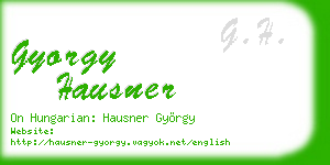 gyorgy hausner business card